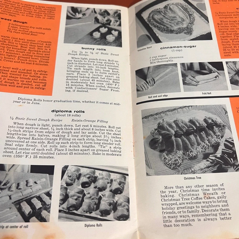Holiday Breads Vintage Cookbook Clara Gebhard Snyder Mid Century Recipes Booklet